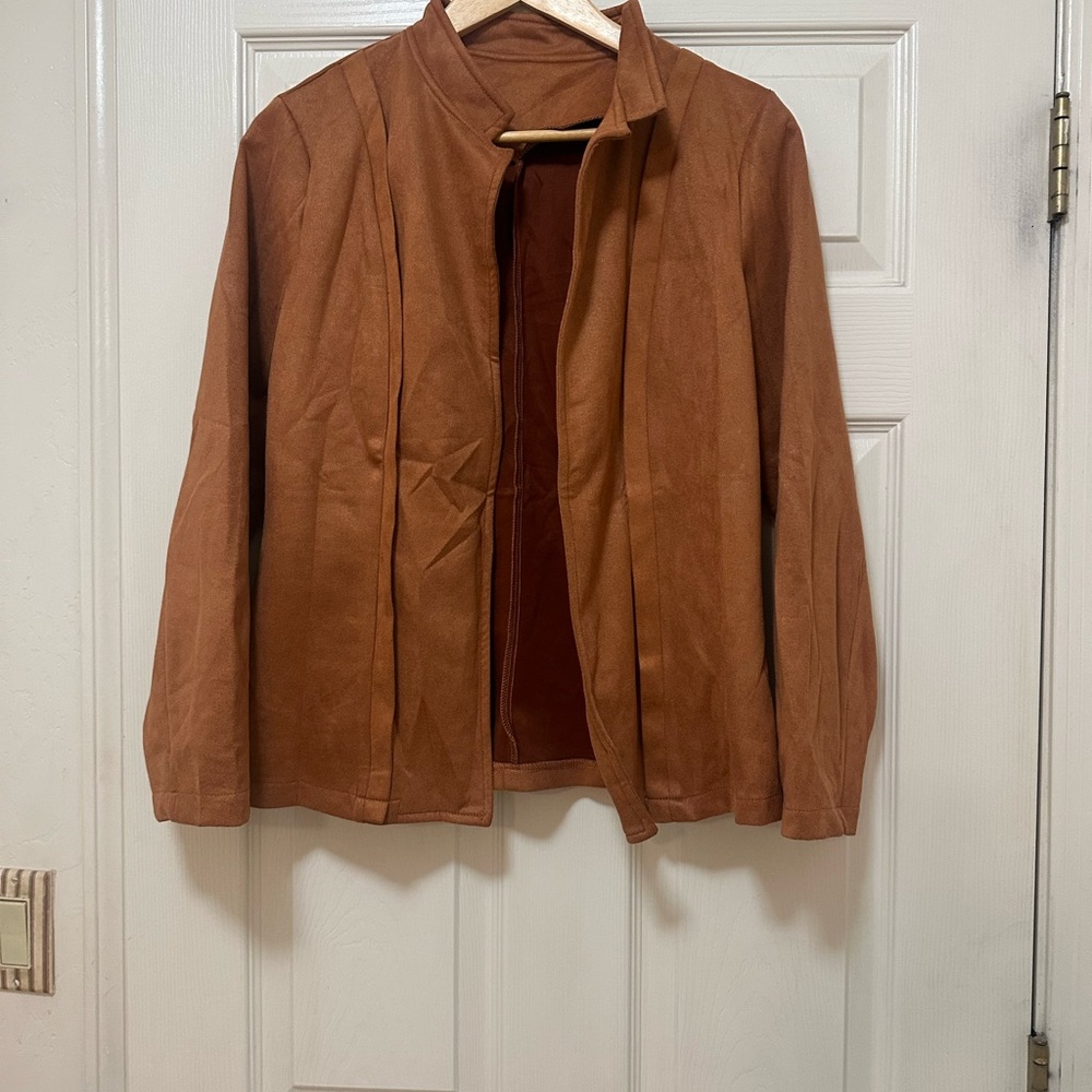 Women’s Faux Suede Brown Jacket